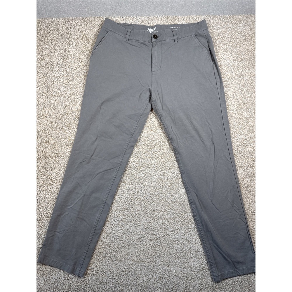Mugsy Jeans Damens Chinos Mens 34x30 Grey Stretch Cotton Rayon Pants K6PNDA